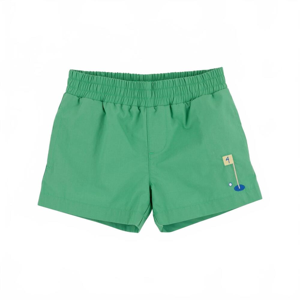 NEW THE BEAUFORT BONNET COMPANY kids' sheffield shorts in gibson green/golf flag